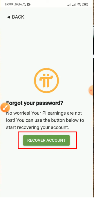 recover pi network account